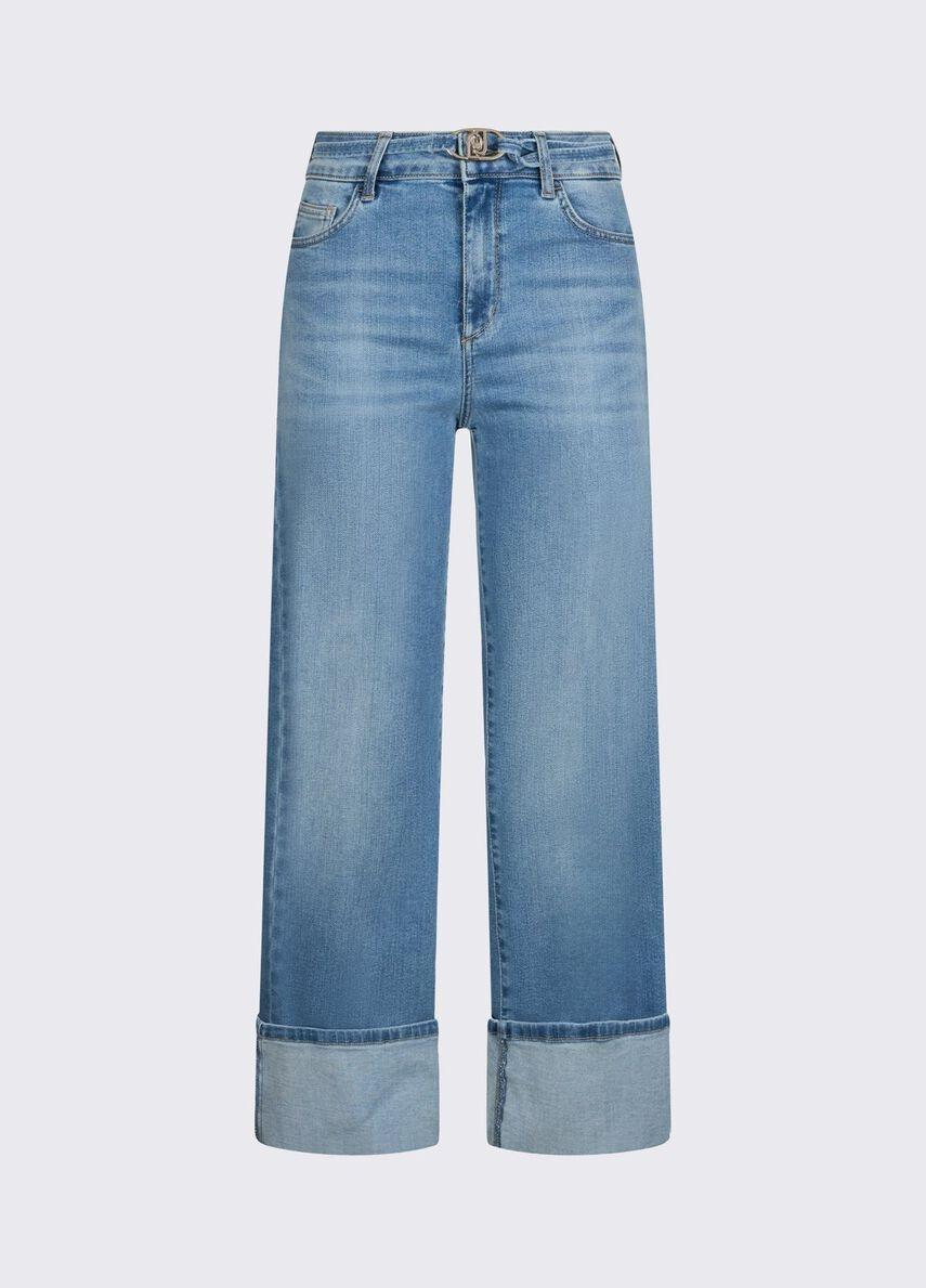 jeans flare con risvolto UA6161D0264 78986 LIU JO DENIM 