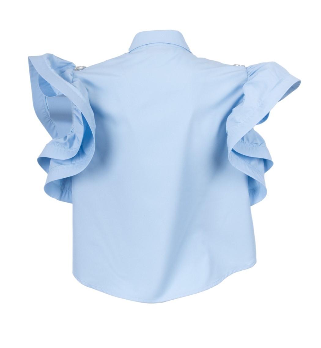 camicia collo classico con gioiello TRABIA CELESTE ODI' ODI' 
