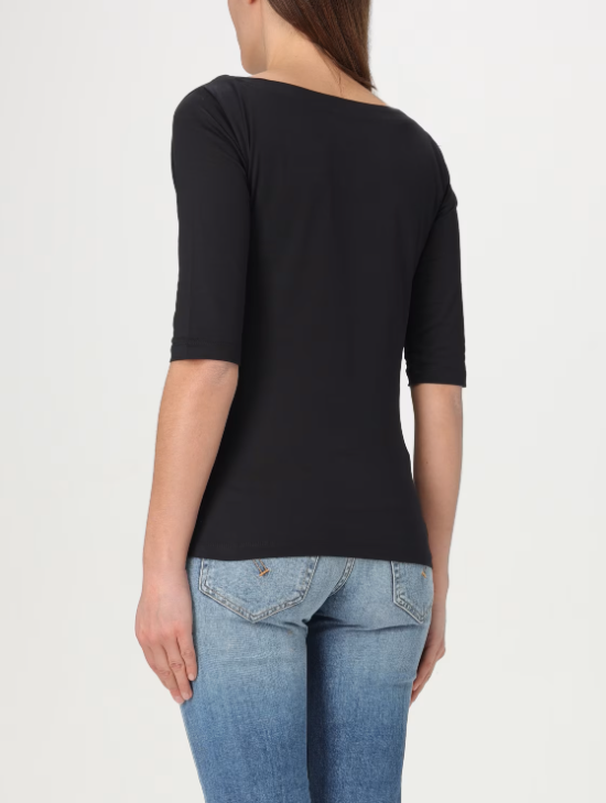 t-shirt scollo a barca DS028JF0271DIT1 999 DONDUP 