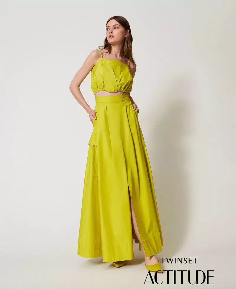 gonna lunga con pieghe 251AP2307 00910 TWINSET ACTITUDE 