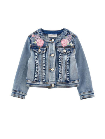 giacca in denim floreale 19G102 7015 055B MONNALISA 