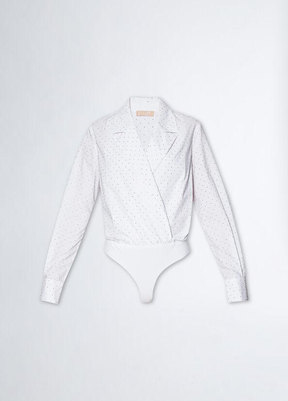 camicia body con borchie WF4198T3904 M9028 liU JO 
