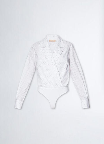 camicia body con borchie WF4198T3904 M9028 liU JO 