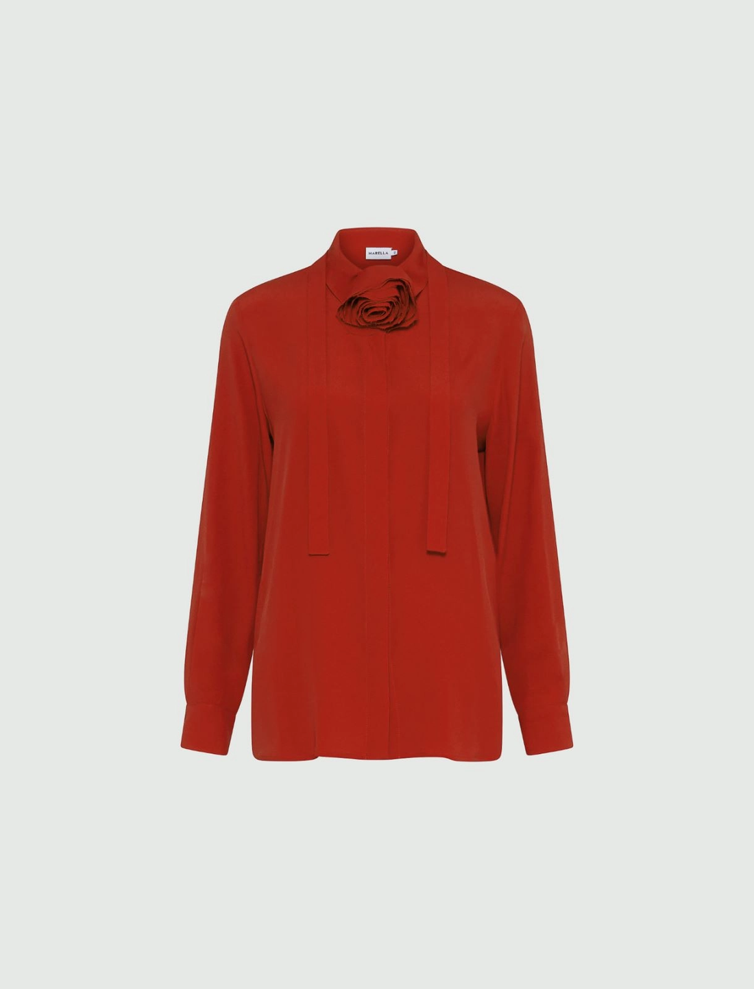 camicia in seta con fiore NASTRO 004 MARella 