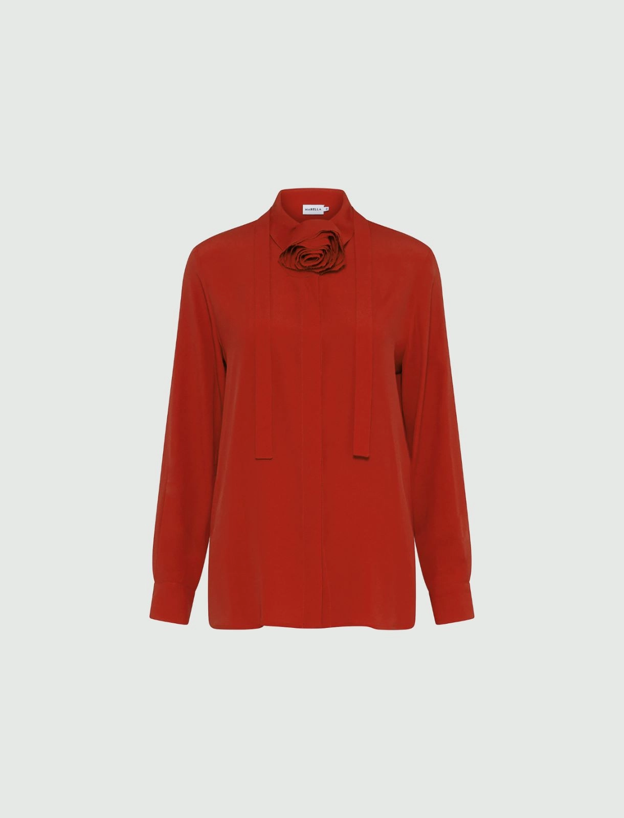 camicia in seta con fiore NASTRO 004 MARella 