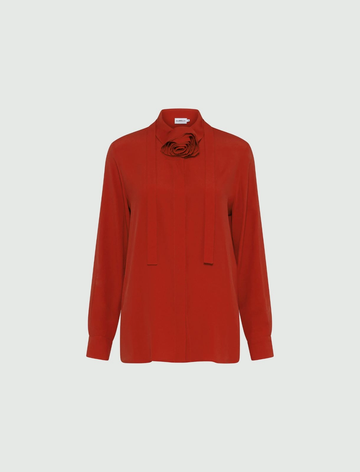 camicia in seta con fiore NASTRO 004 MARella 