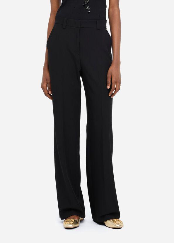 pantalone a palazzo CF5418T2200 22222 LIU JO BLACK 