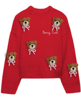 MC2 SAINT BARTH Maglione con applicazione orsetti Rosso