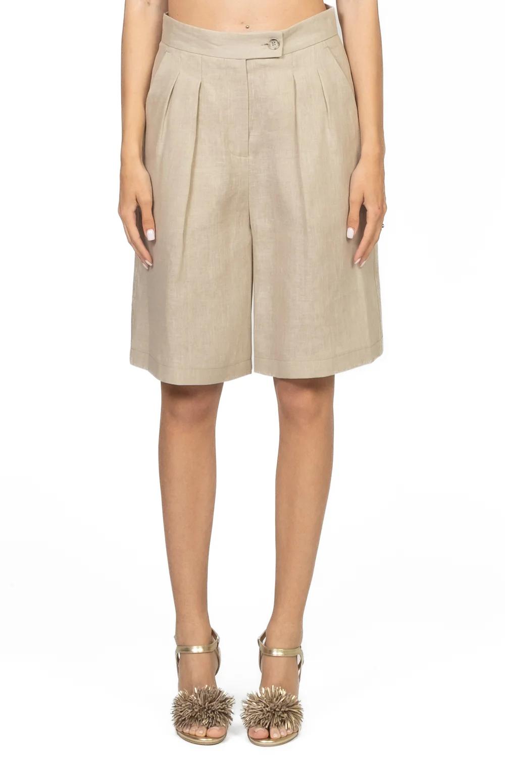 shorts con pinces TD1729 BEIGE VICOLO 