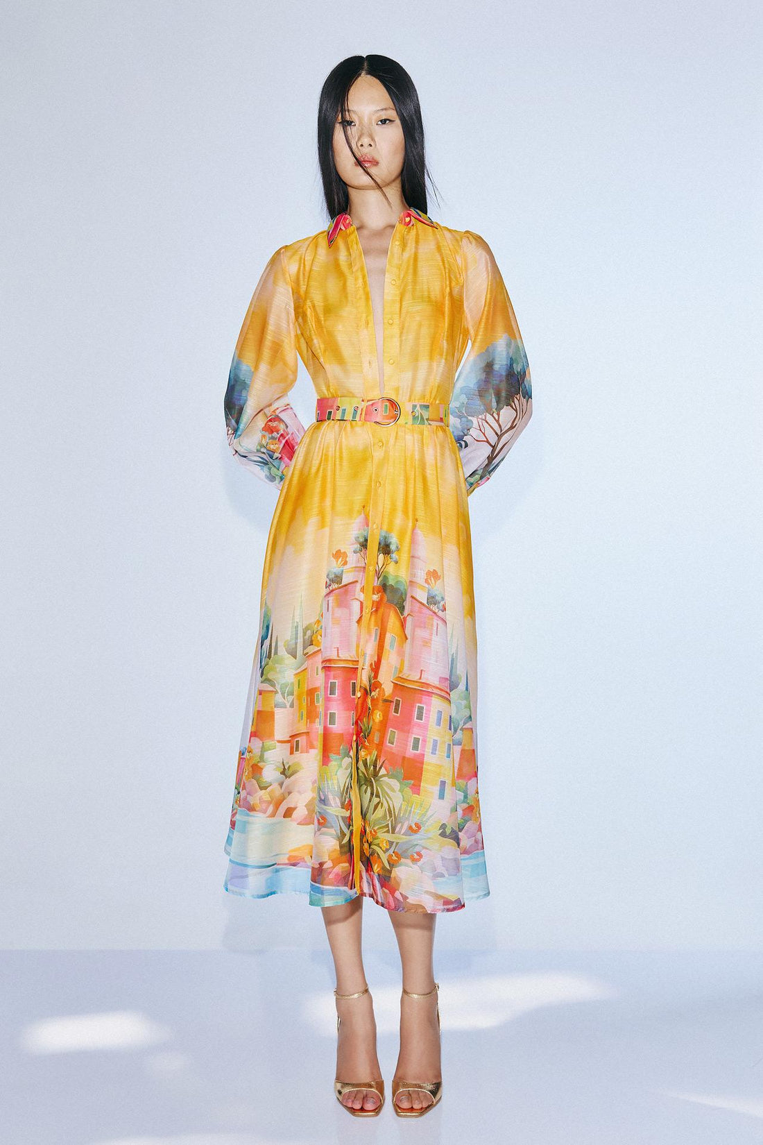abito elegante print T4994 PRINT TWINS 
