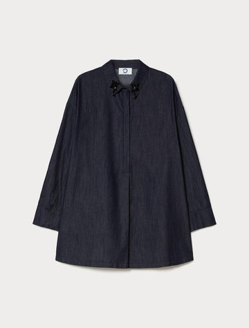 casacca in denim leggero MRVABILE 001 MARINA RINALDI VOYAGE 