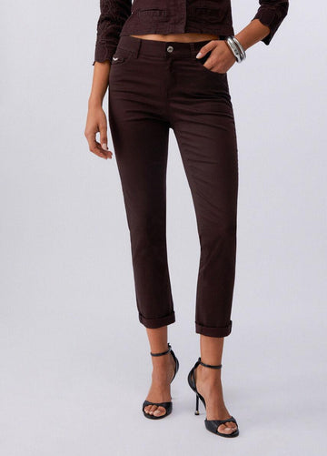 pantalone skinny in raso WA6255T373A 91109 LIU JO WHITE 