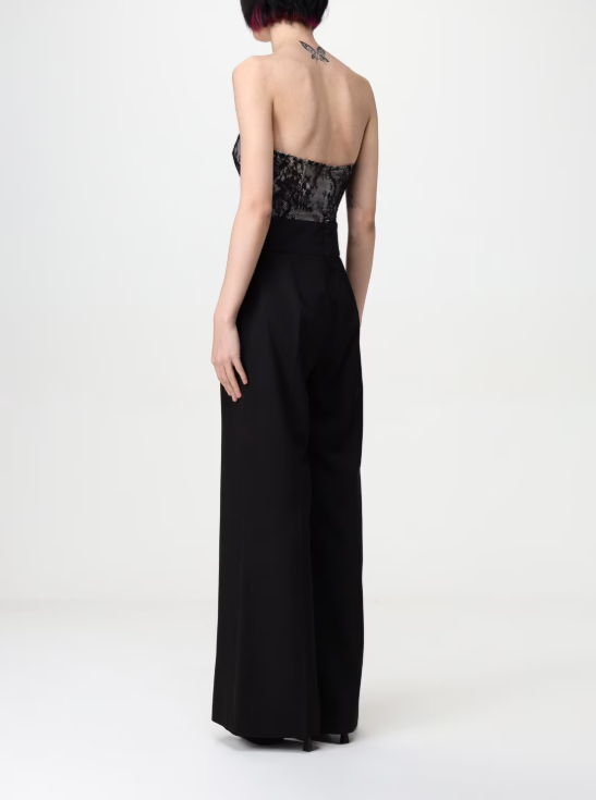 tuta con inserti in pizzo H.V3592.4203 NERO HANITA 