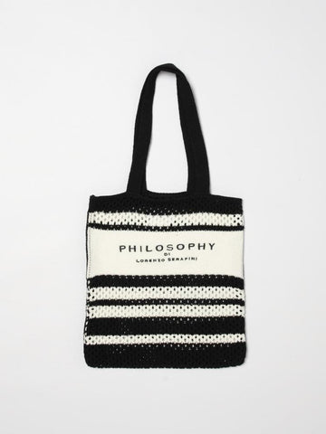 Borsa in cotone crochet I9G002 7030 0150 PHILOSOPHY 