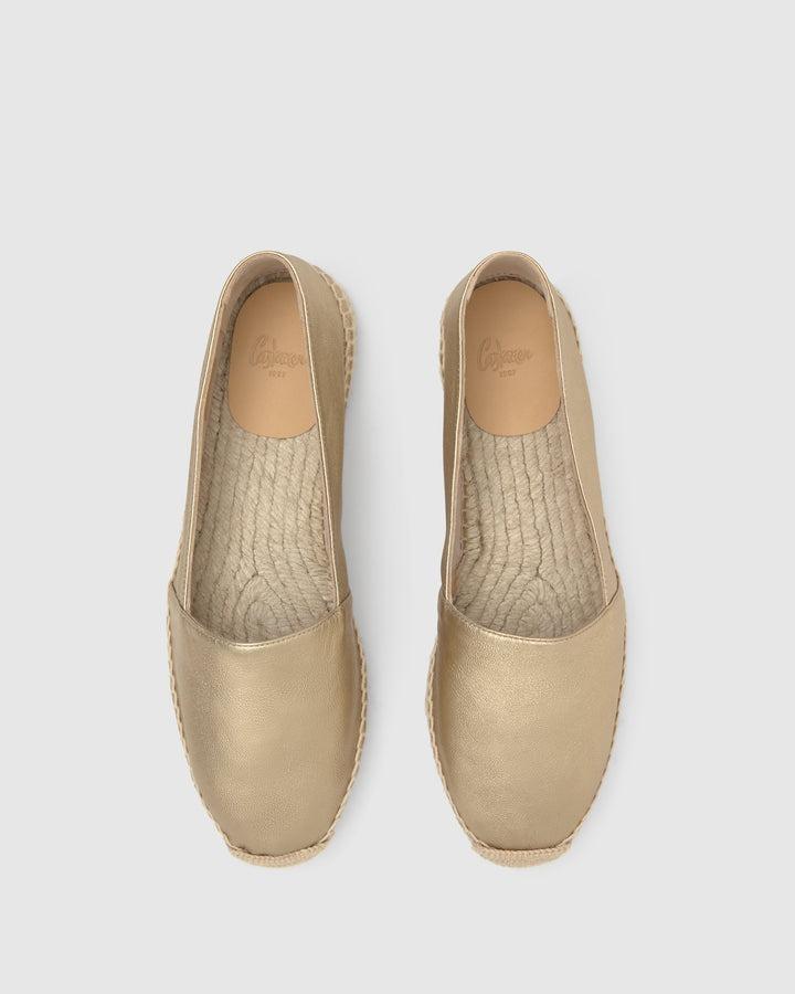 espadrilla in pelle metallizzata 025708 3000 ORO CASTANER 