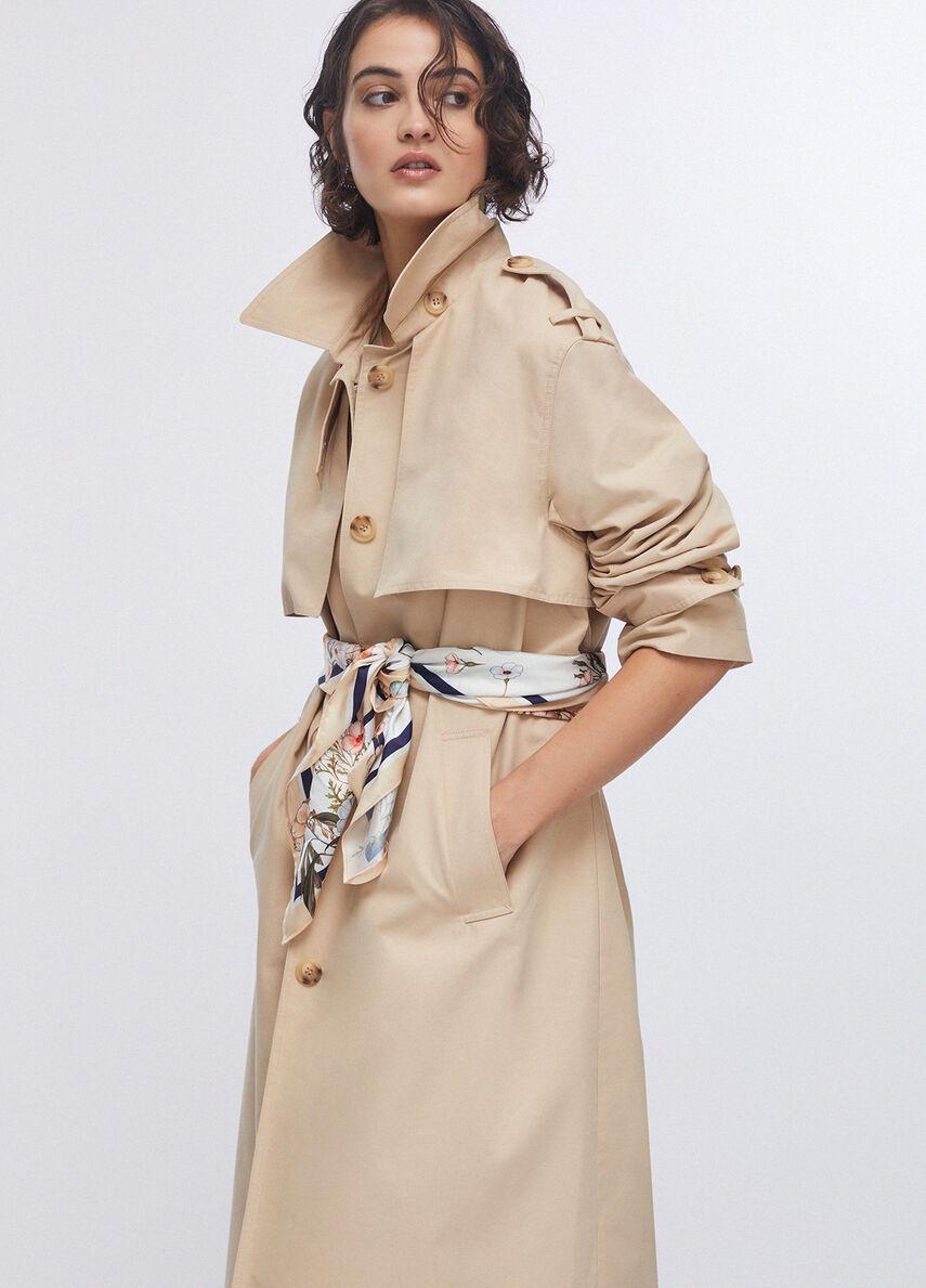 trench lungo con foulard WA6317T3508 41208 LIU JO WHITE 