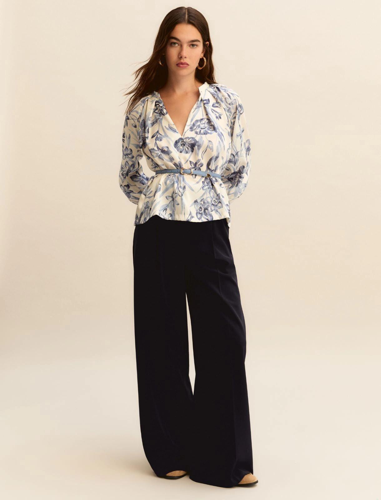 pantalone ampio in twill EMMASSENZI 005 EMME MARELLA 