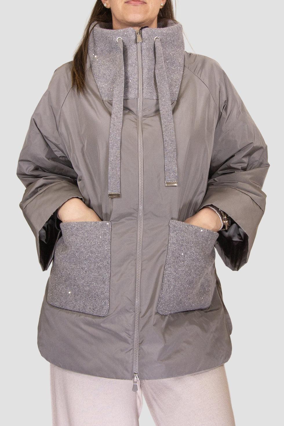 piumino collo alto con coulisse 78271 68671 070 GRAN SASSO 