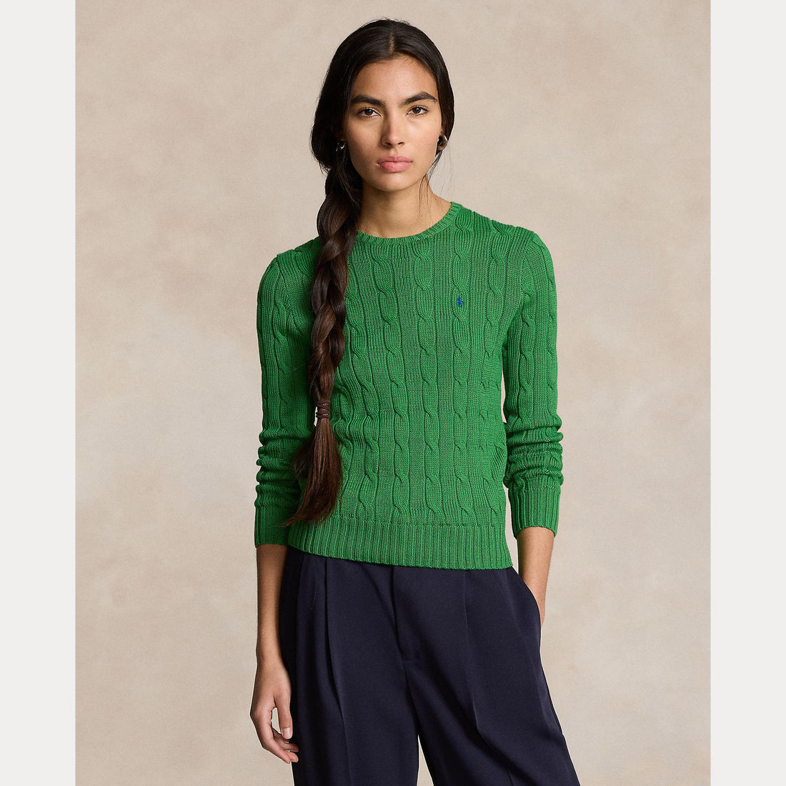 maglia con logo a trecce 211-891640 021 RALPH LAUREN POLO 