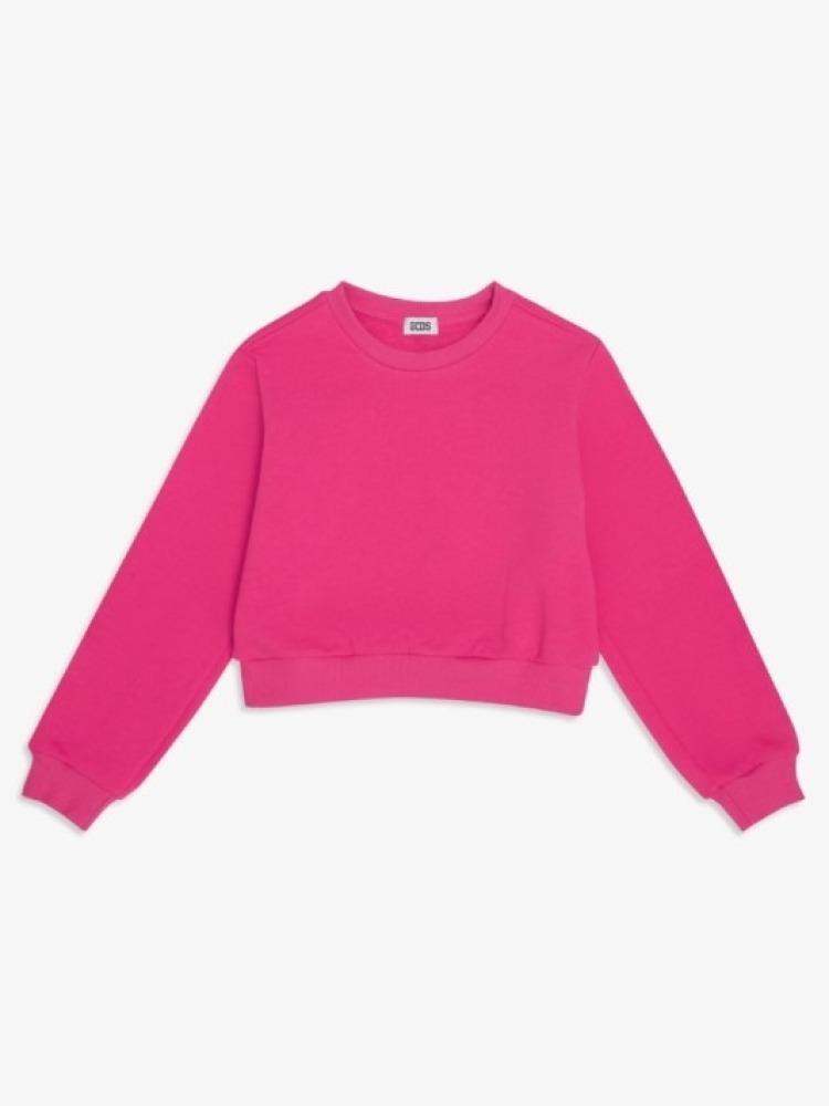 felpa con banda logata B2KW1530BA2 59 FUCSIA GCDS 