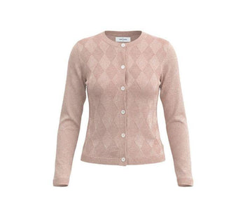 cardigan a rombi lurex 57213 23010 202 GRAN SASSO 