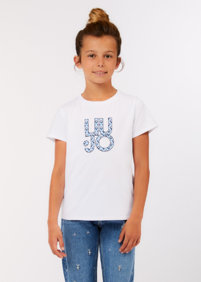 t-shirt con logo GA6045JS003 V9116 LIU JO JUNIOR 