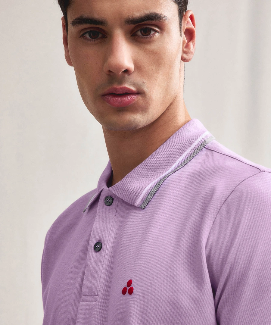 polo con contrasto al collo NEW MEDINILLA STR 042 PeUTEREY 