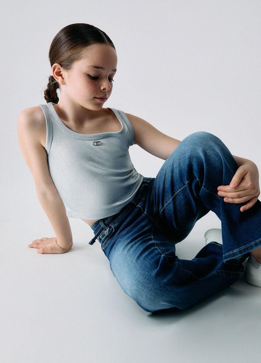 jeans flare con cintura GA6079D5051 78899 LIU JO JUNIOR 