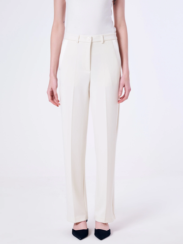 pantalone con banda laterale TB0048 BIANCO VICOLO 