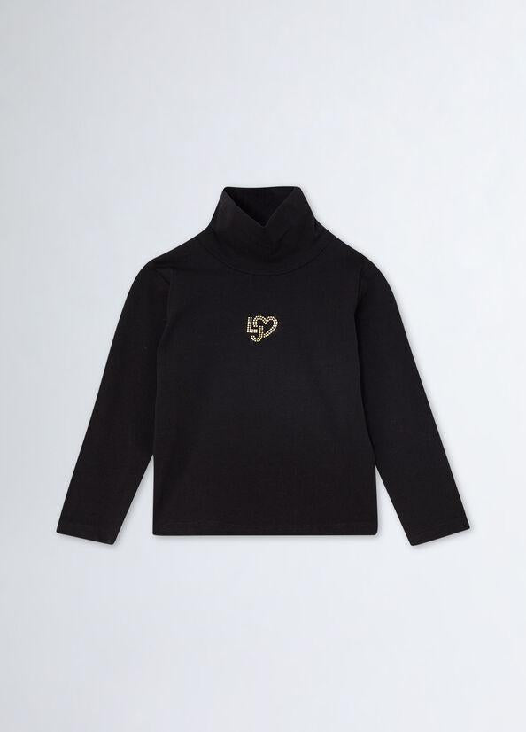 t-shirt collo alto KF4031J0088 22222 LIU JO JUNIOR 