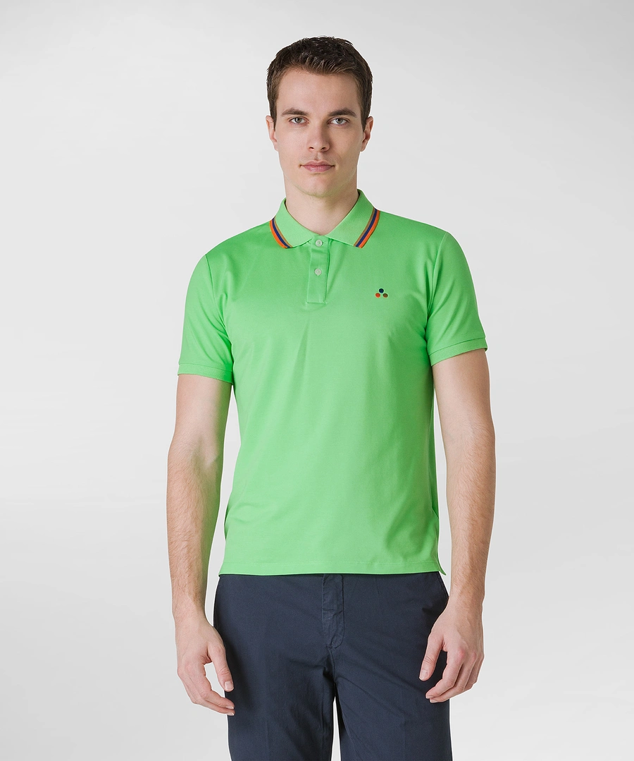 Polo con logo in contrasto multicolor PEU4699 99012184 681 PeUTEREY 