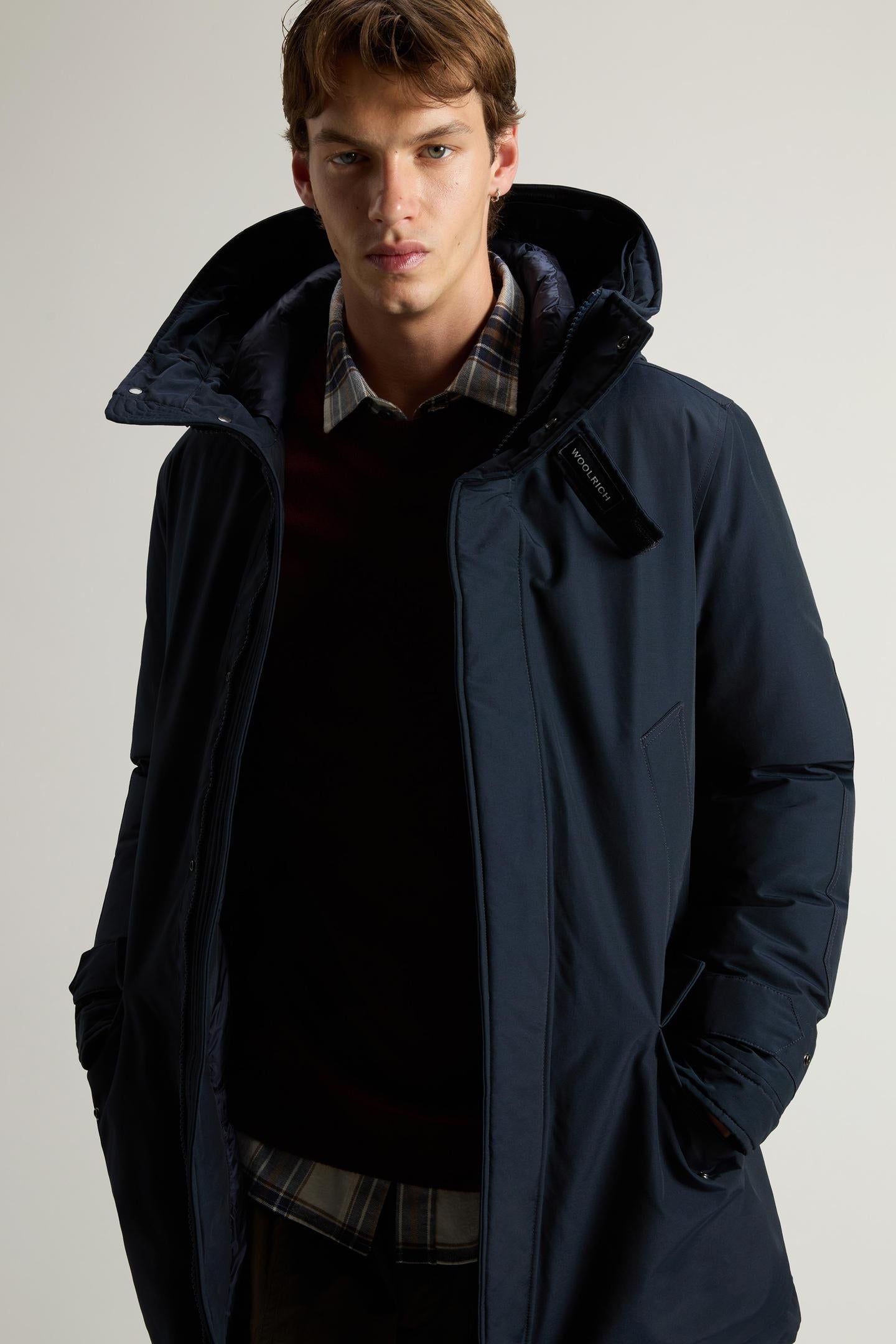 Polar Parka in Ramar Cloth con pelliccia CFWOOU0486MRUT0001 MLB WOOLRICH 