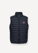 COLMAR gilet trapuntato con logo Blu