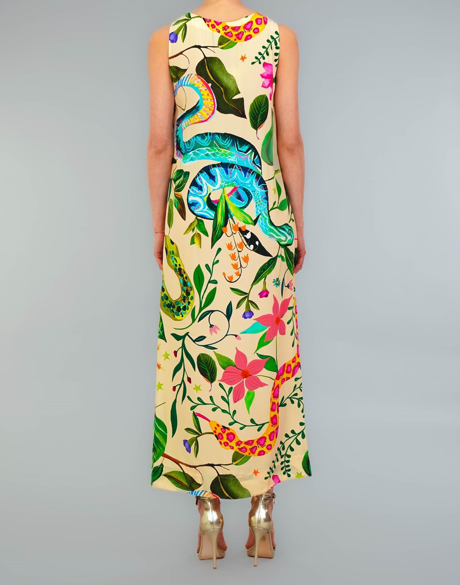 abito con stampa RE2503 SAND SNAKE MIRIAM STELLA 