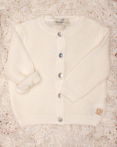cardigan con bottoncini 045574 LATTE MAGLIFICIO DI VERONA 
