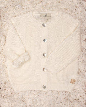 cardigan con bottoncini 045574 LATTE MAGLIFICIO DI VERONA 