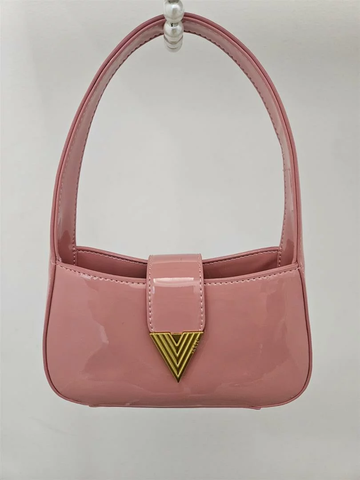 borsa in vernice lucida AS0028 ROSA VICOLO 