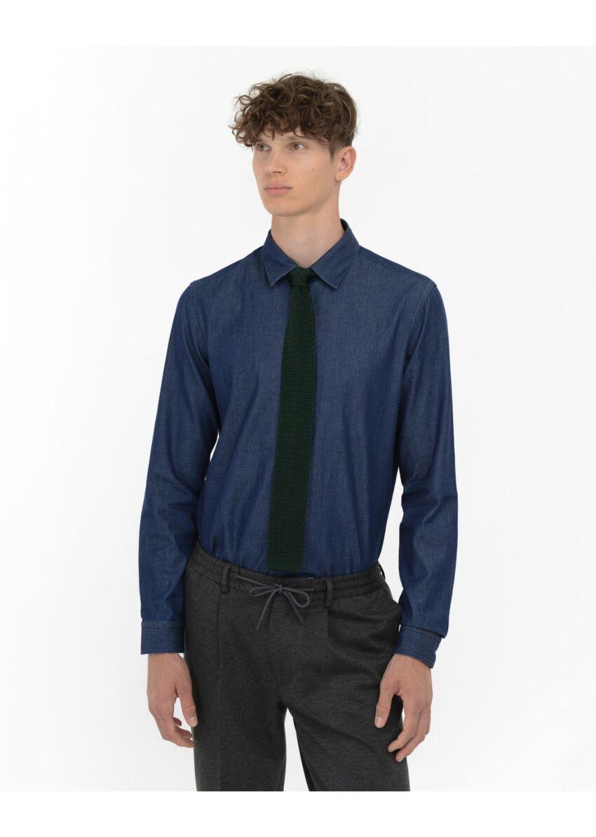 camicia slim in denim 3532E600LX 233810 88 MANUEL RITZ 