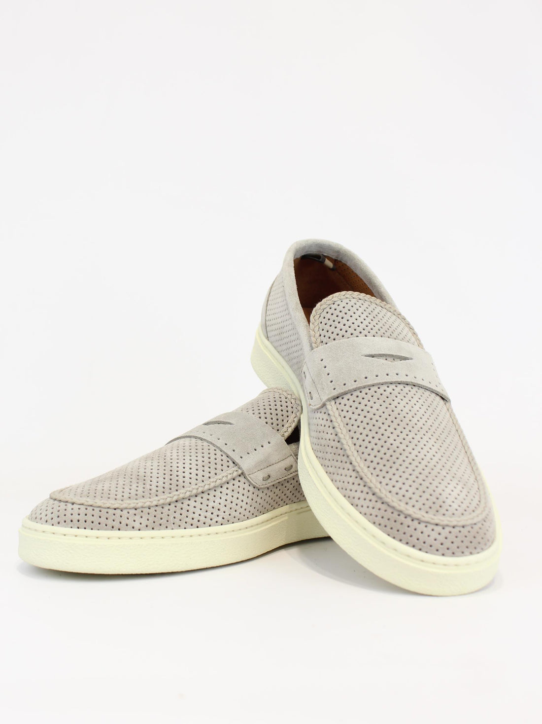 Mocassino in suede traforato 1055 FLORENCE ROCCIA ROSSI 