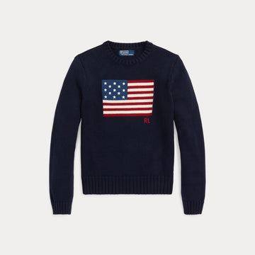 maglione girocollo con bandiera 211-896939 001 RALPH LAUREN POLO 