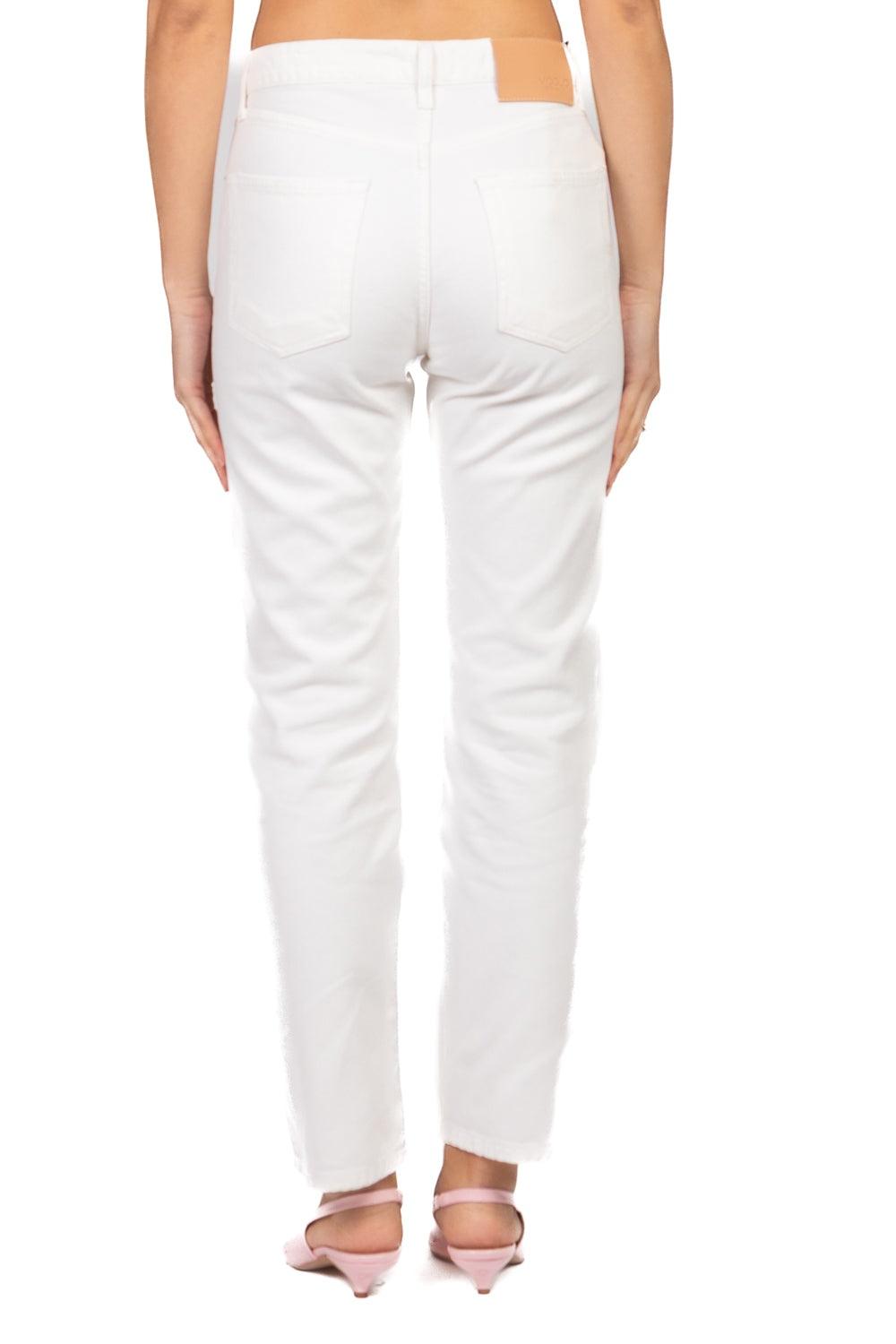 jeans zoe con bottoni gioiello DAB5112 BIANCO VICOLO 