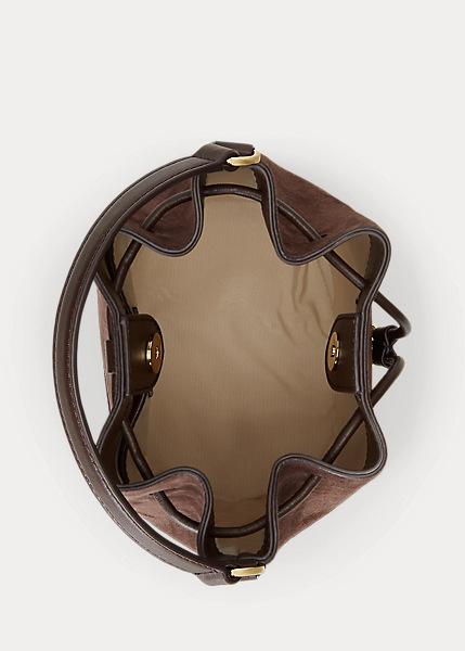 Borsa a secchiello in camoscio 431-917278 003 LAUREN RALPH LAUREN 