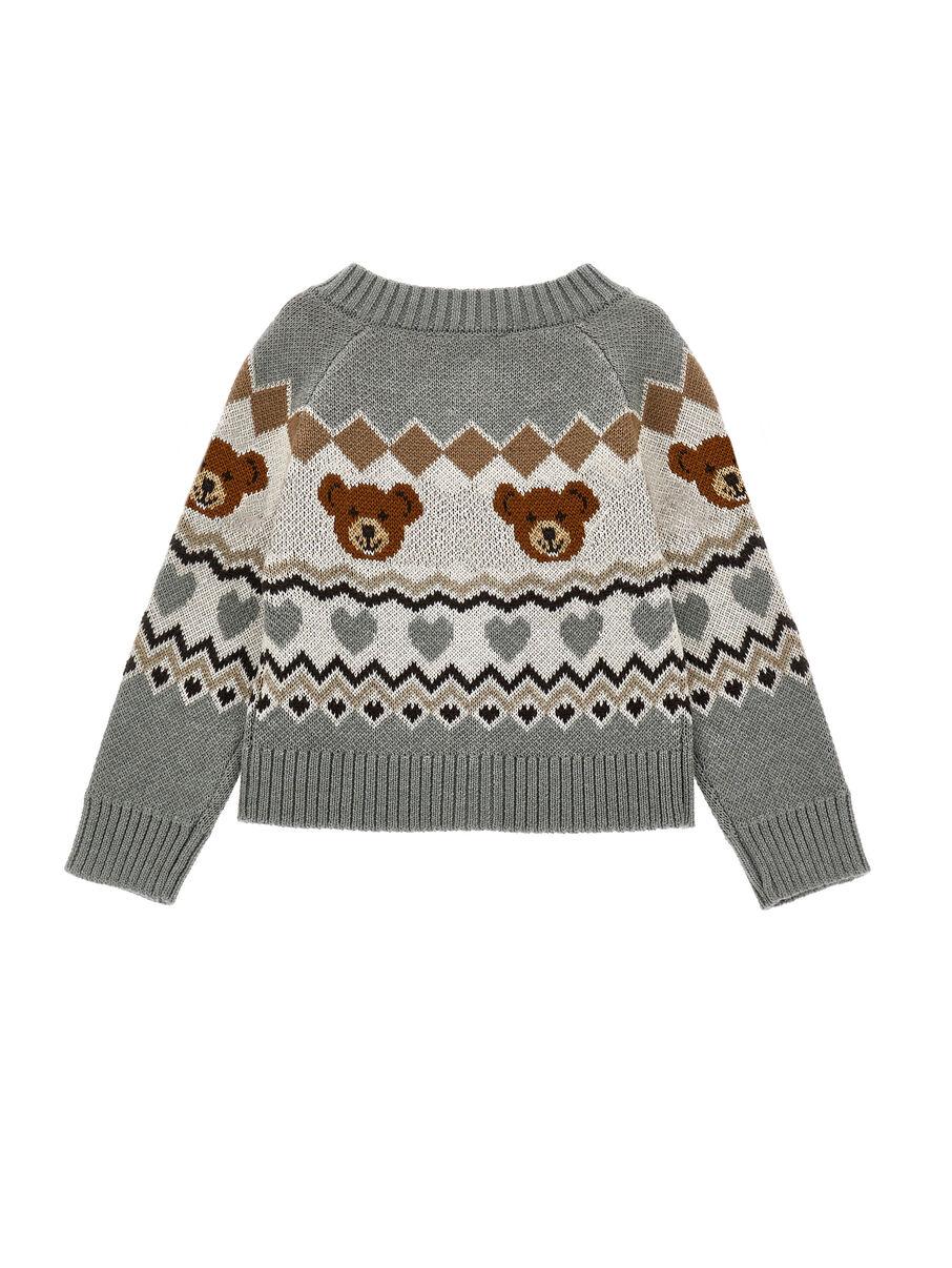 cardigan orsetto jacquard 19F808 6062 0232 MONNALISA 