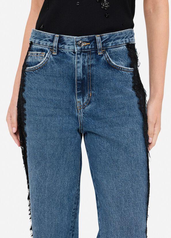 jeans con inserti in pizzo UF5216D0290 78940 LIU JO DENIM 