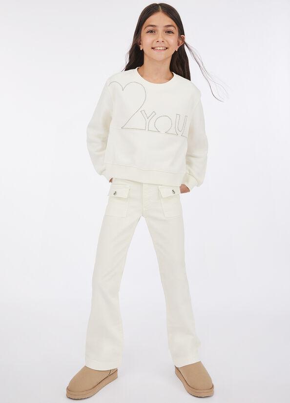 pantalone in cotone stretch GF5050T012A 71322 LIU JO JUNIOR 