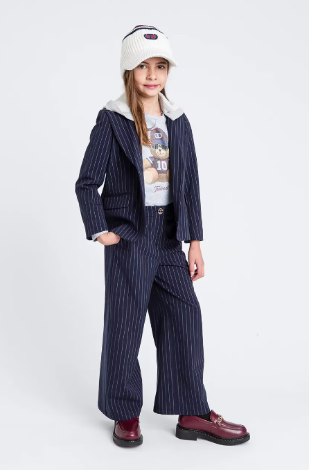 pantalone gessato 252GJ2042 12713 TWINSET GIRL 