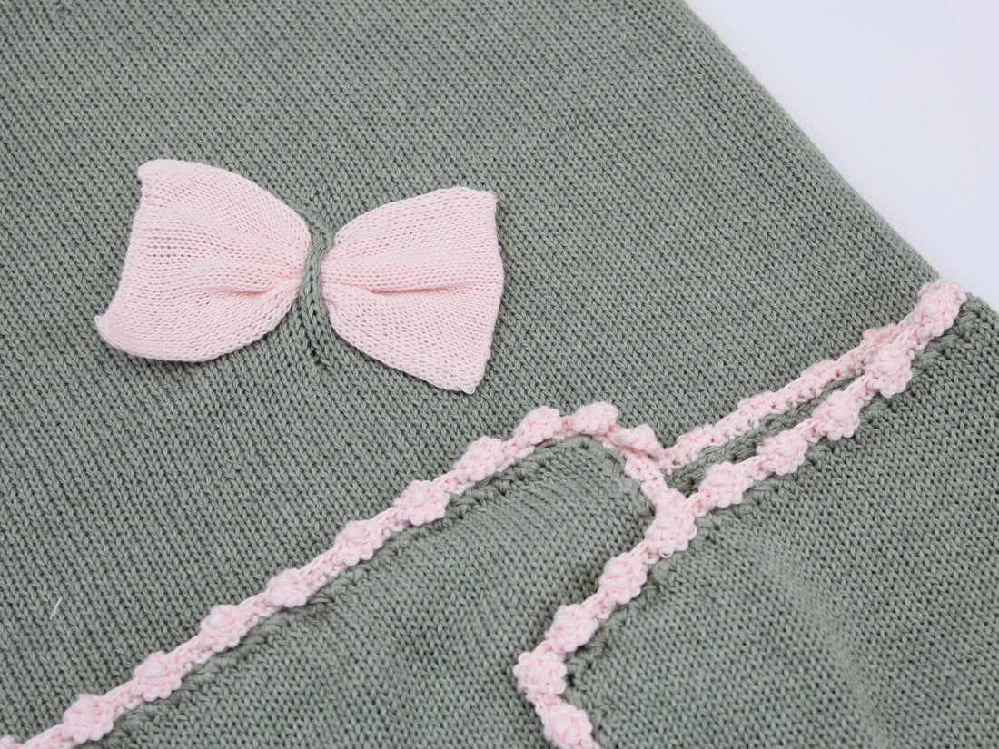 coperta in cotone maxi fiocco BRINDISI COPERTA UNI PICCOLA GIUGGIOLA 