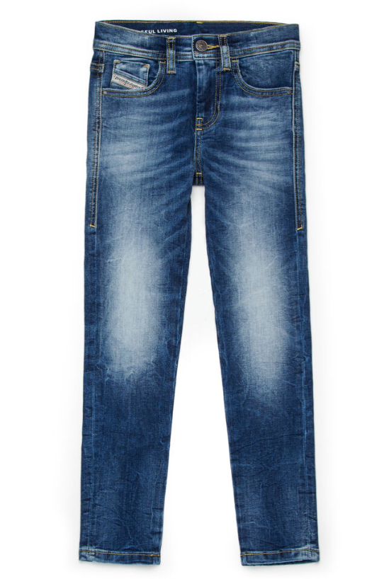 jeans in denim con toppa J00808 KXBRA K01 DIESEL 