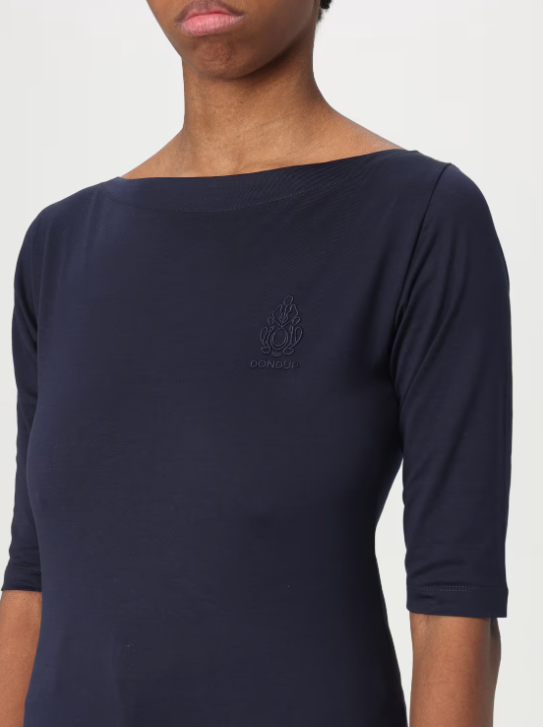 t-shirt scollo a barca DS028JF0271DIT1 890 DONDUP 