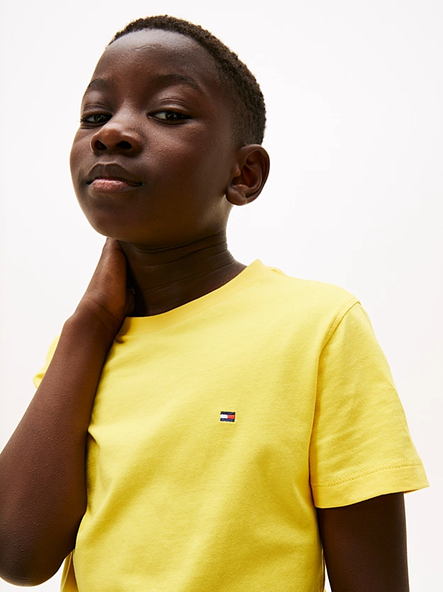 t-shirt con bandierina KB0KB06879 ZIN TOMMY HILFIGER KIDS 